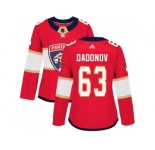 Women Adidas Florida Panthers #63 Evgenii Dadonov Red Home Authentic Stitched NHL Jersey