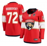 Women's Florida Panthers #72 Sergei Bobrovsky Red 2025 Stanley Cup Final Home Stitched Hockey Jersey