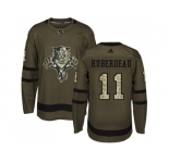 Youth Adidas Florida Panthers #11 Jonathan Huberdeau Green Salute to Service Stitched NHL Jersey