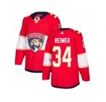 Youth Adidas Florida Panthers #34 James Reimer Red Home Authentic Stitched NHL Jersey