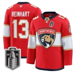 Youth Florida Panthers #13 Sam Reinhart White 2025 Stanley Cup Final Premium Stitched NHL Hockey Jersey