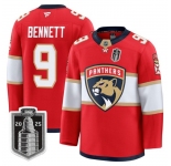 Youth Florida Panthers #9 Sam Bennett White 2025 Stanley Cup Final Premium Stitched NHL Hockey Jersey