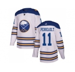 Men Adidas Buffalo Sabres #11 Gilbert Perreault White Authentic 2018 Winter Classic Stitched NHL Jersey