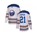 Men Adidas Buffalo Sabres #21 Kyle Okposo White Authentic 2018 Winter Classic Stitched NHL Jersey