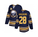 Men Adidas Buffalo Sabres #28 Zemgus Girgensons Navy Blue Home Authentic Stitched NHL Jersey