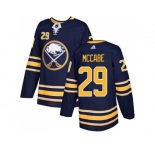 Men Adidas Buffalo Sabres #29 Jake McCabe Navy Blue Home Authentic Stitched NHL Jersey