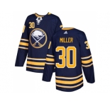 Men Adidas Buffalo Sabres #30 Ryan Miller Navy Blue Home Authentic Stitched NHL Jersey