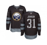 Men Adidas Buffalo Sabres #31 Chad Johnson Black 1917-2017 100th Anniversary Stitched NHL Jersey