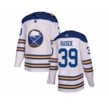 Men Adidas Buffalo Sabres #39 Dominik Hasek White Authentic 2018 Winter Classic Stitched NHL Jersey