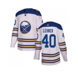 Men Adidas Buffalo Sabres #40 Robin Lehner White Authentic 2018 Winter Classic Stitched NHL Jersey