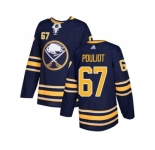 Men Adidas Buffalo Sabres #67 Benoit Pouliot Navy Blue Home Authentic Stitched NHL Jersey