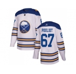 Men Adidas Buffalo Sabres #67 Benoit Pouliot White Authentic 2018 Winter Classic Stitched NHL Jersey