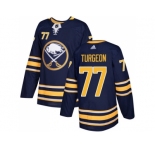 Men Adidas Buffalo Sabres #77 Pierre Turgeon Navy Blue Home Authentic Stitched NHL Jersey