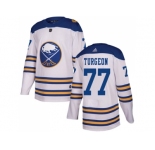 Men Adidas Buffalo Sabres #77 Pierre Turgeon White Authentic 2018 Winter Classic Stitched NHL Jersey