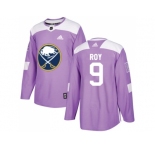 Men Adidas Buffalo Sabres #9 Derek Roy Purple Authentic Fights Cancer Stitched NHL Jersey