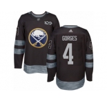 Men's Adidas Buffalo Sabres #4 Josh Gorges Authentic Black 1917-2017 100th Anniversary NHL Jersey