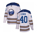 Men's Adidas Buffalo Sabres #40 Robin Lehner Authentic White 2018 Winter Classic NHL Jersey