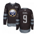 Men's Adidas Buffalo Sabres #9 Jack Eichel Authentic Black 1917-2017 100th Anniversary NHL Jersey