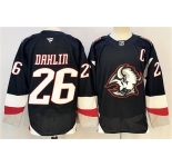 Men's Buffalo Sabres #26 Rasmus Dahlin Black 2024-25 Alternate With C Patch Stitched Jersey