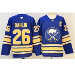 Men's Buffalo Sabres #26 Rasmus Dahlin Blue 2024-25 With C Patch Stitched Jersey