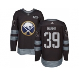 Men's Buffalo Sabres #39 Dominik Hasek Black 1917-2017 100th Anniversary Stitched NHL Jersey