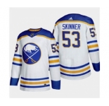 Men's Buffalo Sabres #53 Jeff Skinner 2020-21 Away Authentic Player Stitched Hockey Jersey White