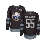 Men's Buffalo Sabres #55 Rasmus Ristolainen Black 1917-2017 100th Anniversary Stitched NHL Jersey