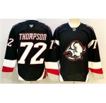 Men's Buffalo Sabres #72 Tage Thompson Black 2024-25 Alternate Stitched Hockey Jersey