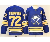 Men's Buffalo Sabres #72 Tage Thompson Blue 2024-25 With A Patch Stitched Jersey