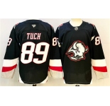 Men's Buffalo Sabres #89 Alex Tuch Black 2024-25 Alternate Stitched Hockey Jersey