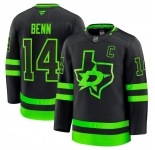 Men's Dallas Stars #14 Jamie Benn Black 2024-25 Alternate Stitched Hockey Jersey