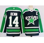 Men's Dallas Stars #14 Jamie Benn Black 2024-25 Reverse Retro Stitched Jersey