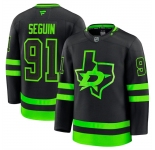 Men's Dallas Stars #91 Tyler Seguin Black 2024-25 Alternate Stitched Hockey Jersey