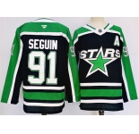 Men's Dallas Stars #91 Tyler Seguin Black 2024-25 Reverse Retro Stitched Jersey