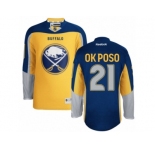 Men's Reebok Buffalo Sabres #21 Kyle Okposo Authentic Gold New Third NHL Jersey