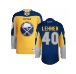 Men's Reebok Buffalo Sabres #40 Robin Lehner Authentic Gold New Third NHL Jersey