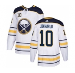 Men's Sabres #10 Henri Jokiharju White Road Authentic Stitched Hockey Jersey