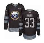 Men's Sabres #33 Colin Miller Black 1917-2017 100th Anniversary Stitched Hockey Jersey