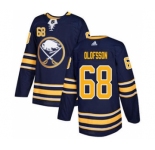 Men's Sabres #68 Victor Olofsson Navy Blue Home Authentic Stitched Hockey Jersey