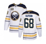 Men's Sabres #68 Victor Olofsson White Road Authentic Stitched Hockey Jersey