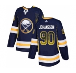 Men's Sabres #90 Marcus Johansson Navy Blue Home Authentic Drift Fashion Stitched Hockey Jersey