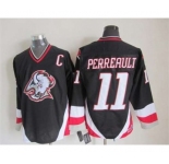 nhl jerseys buffalo sabres #11 perreault black[m&n][patch C]