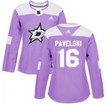 Dallas Stars #16 Joe Pavelski Purple Authentic Fights Cancer Women's Stitched Hockey Jersey