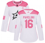 Dallas Stars #16 Joe Pavelski White Pink Authentic Fashion Women's Stitched Hockey Jersey