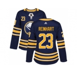 Women Adidas Buffalo Sabres #23 Sam Reinhart Navy Blue Home Authentic Stitched NHL Jersey