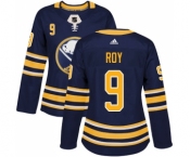 Women's Adidas Buffalo Sabres #9 Derek Roy Authentic Navy Blue Home NHL Jersey