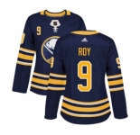 Women's Adidas Buffalo Sabres #9 Derek Roy Premier Navy Blue Home NHL Jersey