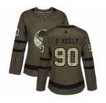 Women's Adidas Buffalo Sabres #90 Ryan O'Reilly Authentic Green Salute to Service NHL Jersey