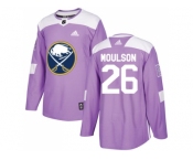 Youth Adidas Buffalo Sabres #26 Matt Moulson Purple Authentic Fights Cancer Stitched NHL Jersey