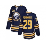 Youth Adidas Buffalo Sabres #29 Jason Pominville Navy Blue Home Authentic Stitched NHL Jersey